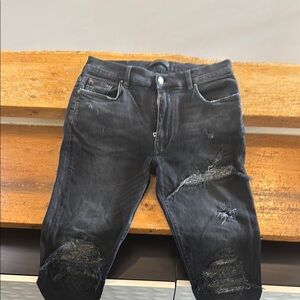 AMIRI Black Skinny Distressed Jeans